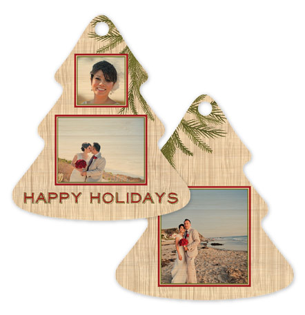 Happy Holidays 140 - Tree Bamboo Ornament