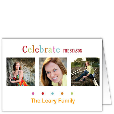 P156h Celebrate the Season Holiday Card Design
