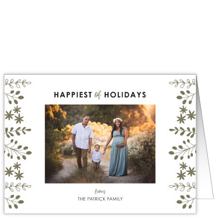 P582 Modern Botanicals Holiday Card Design