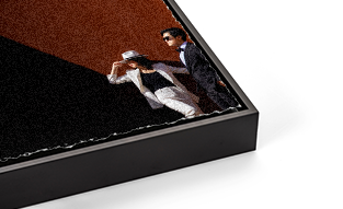 Black Modern Metal Float Frame