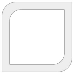 CE24 Fancy Square Shaped Metal Print with Border