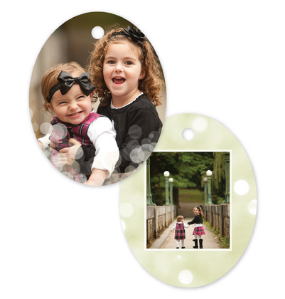 Bokeh 110 - Oval Metal Ornament