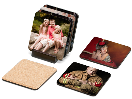 Order Custom Cork Backed Photo Coasters Online