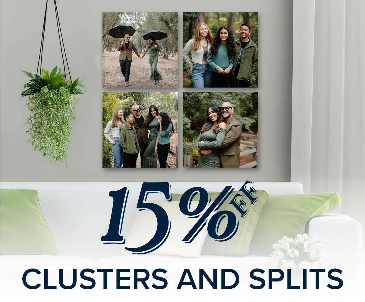 15% Off Clusters & Splits!